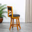 Tabouret de 30 po au fini naturel avec siège confortable en tissu gris anthracite-1596728087-1603009702