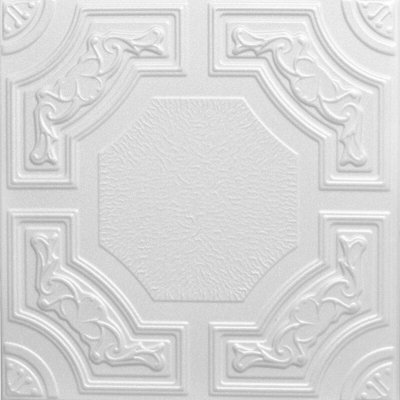 Evergreen 1.6 ft. X 1.6 ft. Glue-up Polystyrene Ceiling Tile