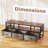 TV Stand for TVs up to 65'' w/ Power Outlets USB Charging Open Shelf -1778296061