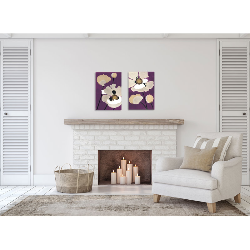 «Ultraviolet Pop I and II», ensemble de 2 reproductions de peintures à l'acrylique, H 24 po x l 16 po x P 0,01 po, Papier