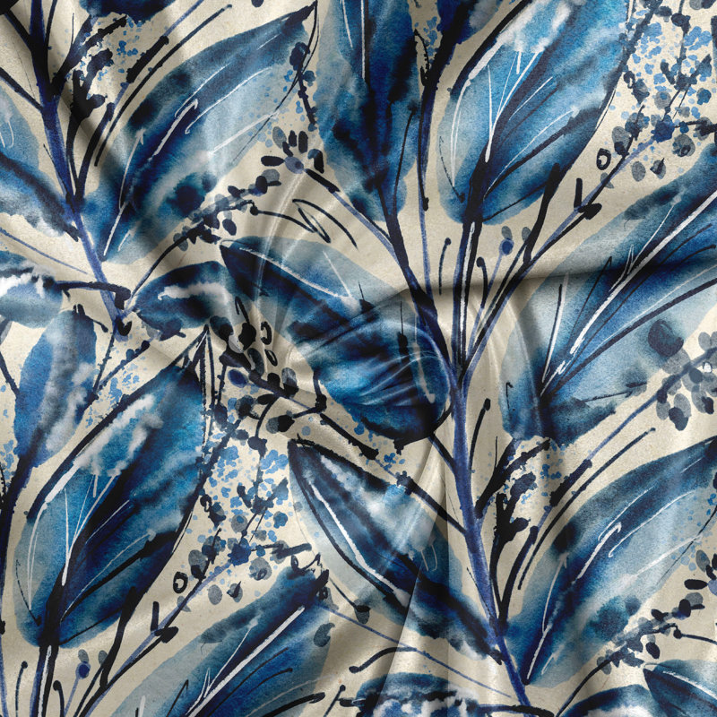 Polyester Semi Sheer Curtain Pair