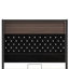 Structure de lit double capitonnée en velours avec port USB et veilleuse-76019143