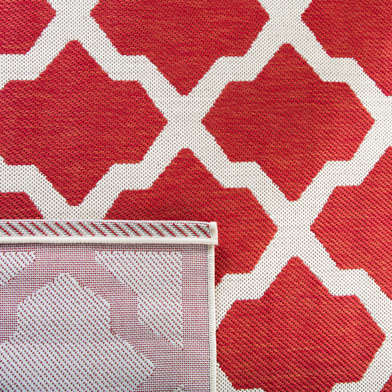 Herefordshire Performance Geometric Indoor/Outdoor Area Rug, Round 7'1"