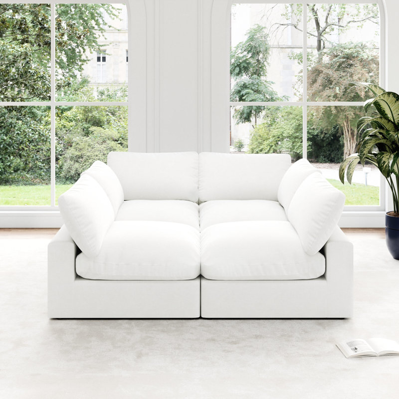 Canapé modulaire rembourré en nuage, canapé confortable et moderne, rembourré de duvet, sièges profonds convertibles pour salon, salon, chambre à coucher