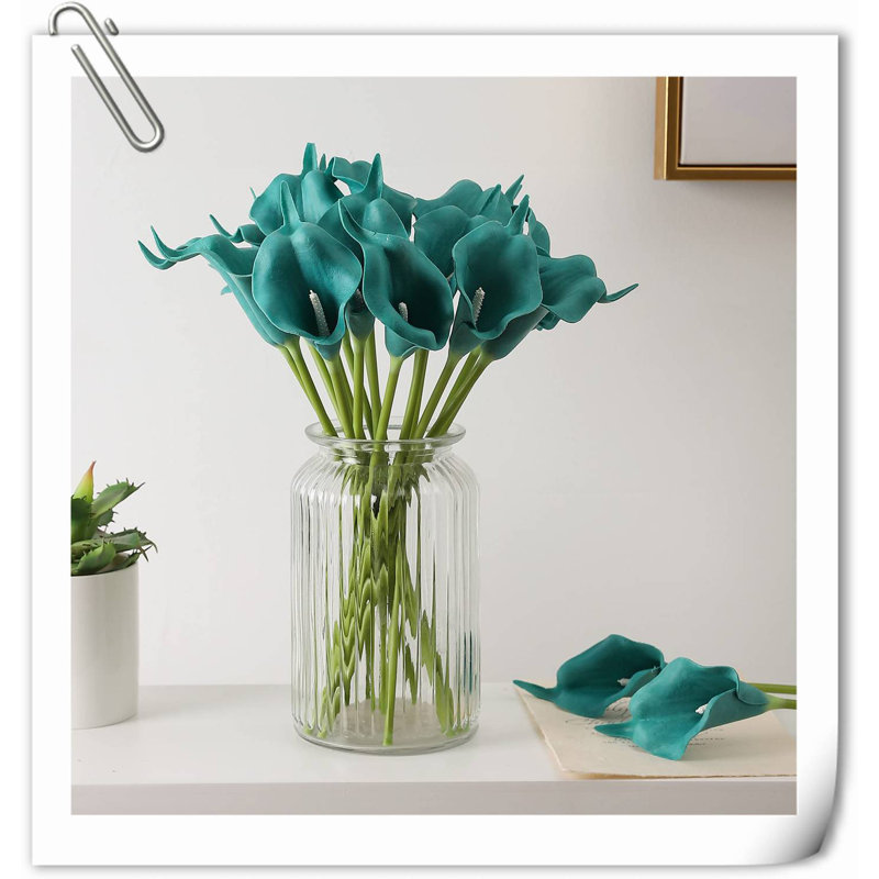 20 pièces de fleurs de lys Calla, Vert foncé