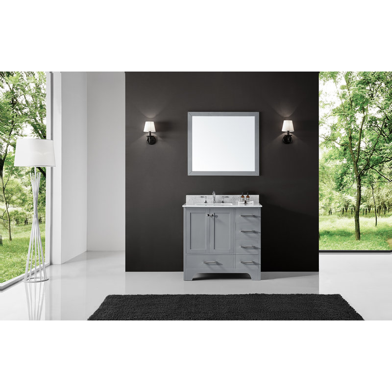 Ensemble de meuble-lavabo simple 36 po Cassel, Gris taupe