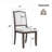 Set of 4 Farmhouse Dining Chairs - Upholstered High Back Chairs with Rubberwood Legs-476553521