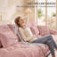 Canapé d'angle modulaire surdimensionné 4 places en chenille avec 2 poufs, canapé infonuagique à assise profonde-185855296