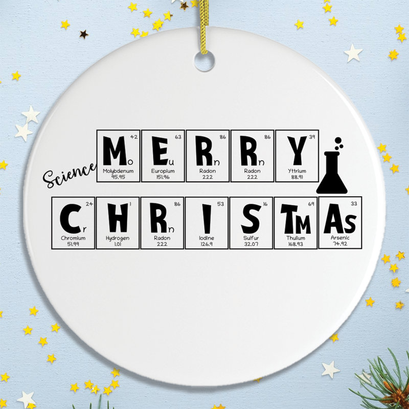 Ornement de Noël tableau périodique