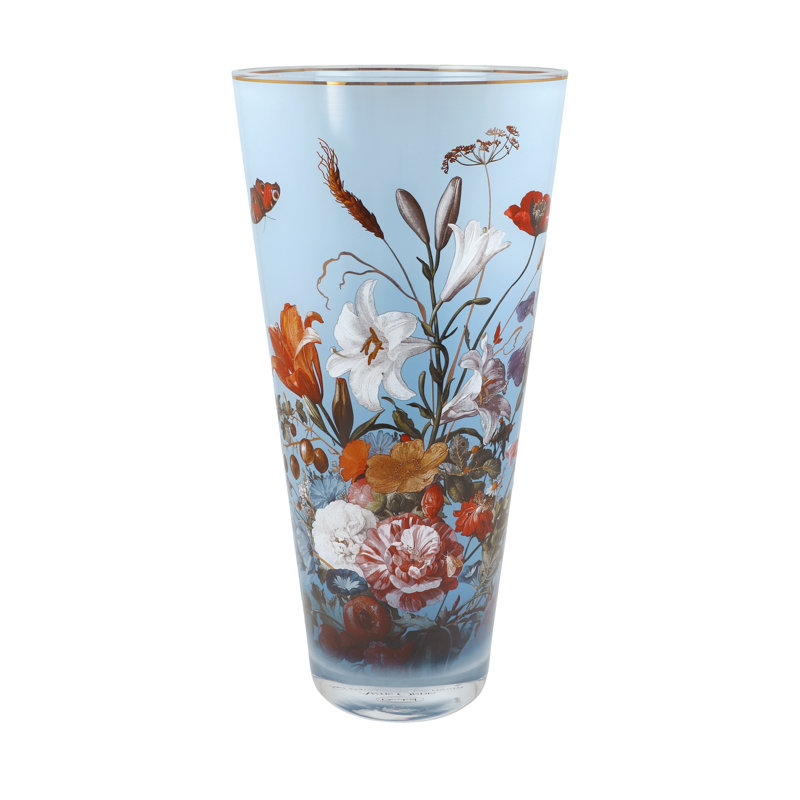 Glass Vase, 30cm H x 15cm W x 15cm D