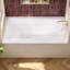 54" W X 32'' D Alcove Rectangular Bathtub Drop-In Soaking Tub 3-Wall Acrylic White Bathroom Tub With Integrated Overflow