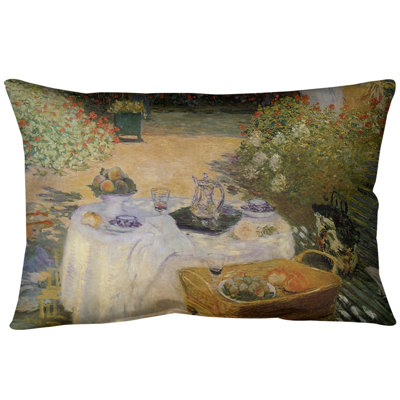 Claude Monet the Luncheon Lumbar Pillow