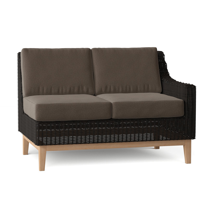 Frances Outdoor 2 - Seat Loveseat, Ash, Frances Black