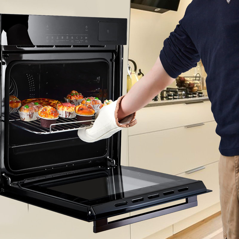 24" Electric Wall Oven with Convection, Stainless Steel, Touch Control, 2.5 Cu. Ft., Child Safety Lock and Triple-Glass Door