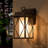 Foxton 1-Light Black Modern Outdoor Wall Lantern Sconce