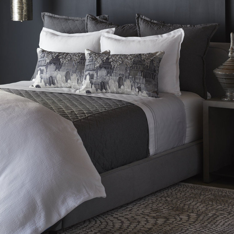 Neo Duvet Cover Set, King Duvet Cover + 2 King Shams, White