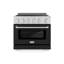 ZLINE Autograph 36 in. Paramount Induction Range with 5 Element Cooktop & Champagne Bronze Accents-125203310