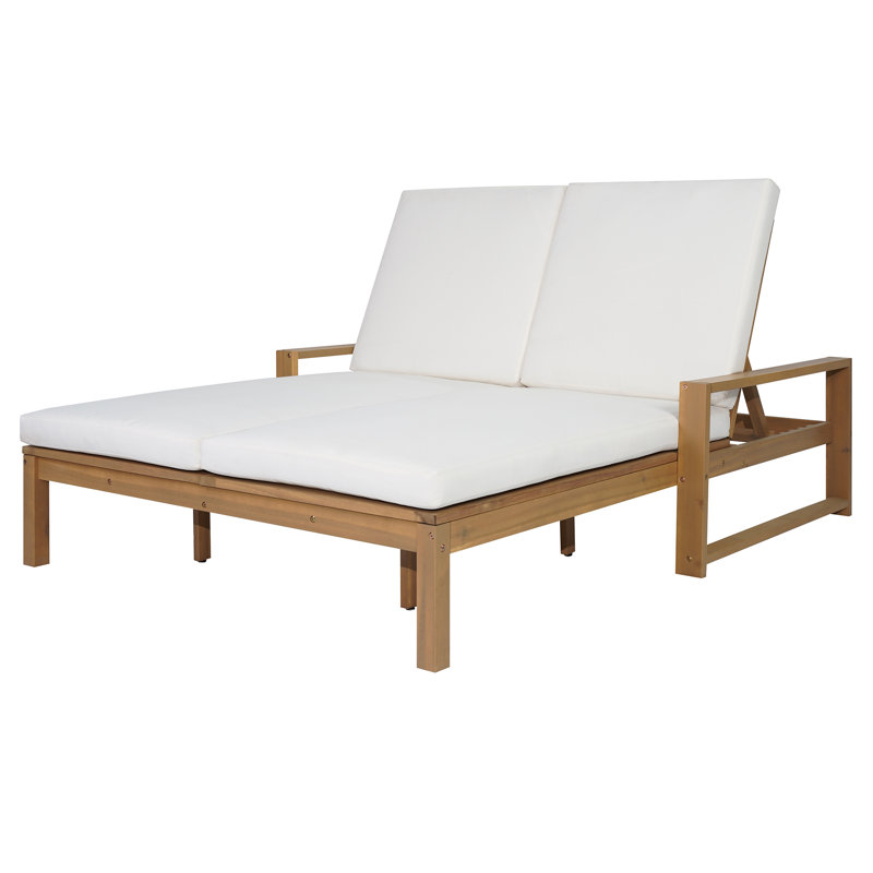 Méridiennes de patio en bois réglables et confortables, style moderne pour la détente en plein air
