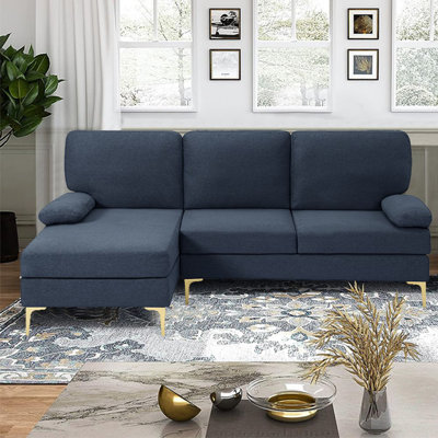 Pinchus 79.5" Width Upholstered Sectional Sofa with Chaise 