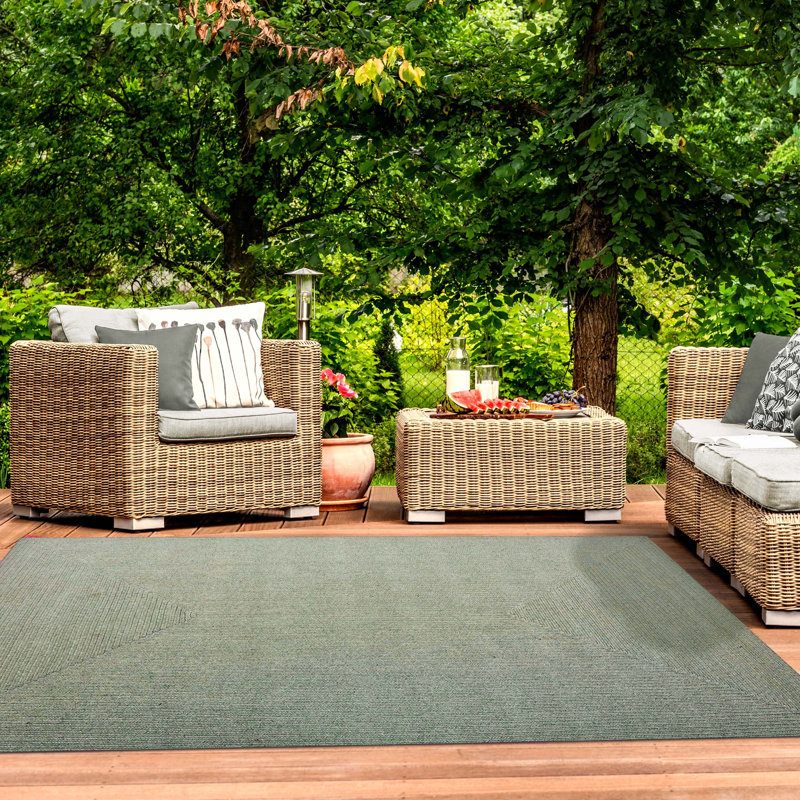 Tapis intérieur / extérieur tressé Neufeld, Rectangle 8 pi x 10 pi