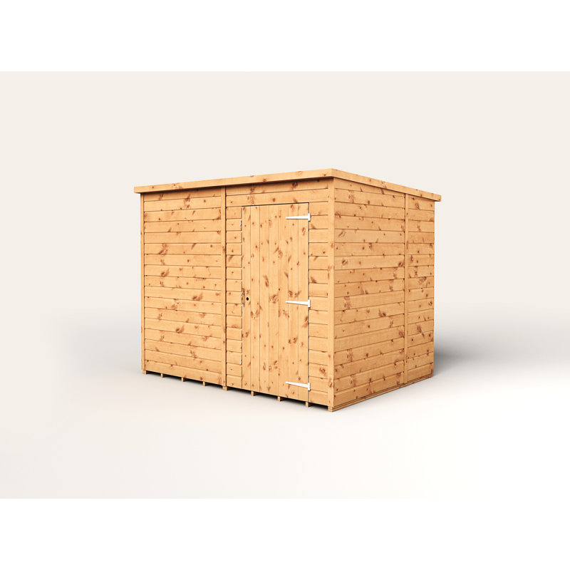Modular Pent Garden Shed No Windows, 8ft. x 6ft.