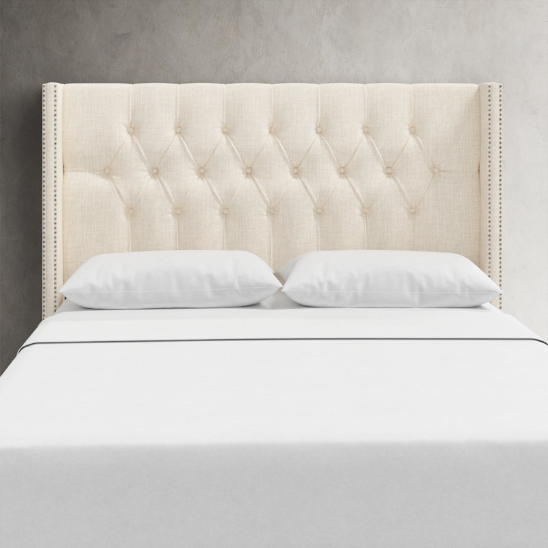 Knighten Upholstered Headboard, California King, Classic Talc Linen