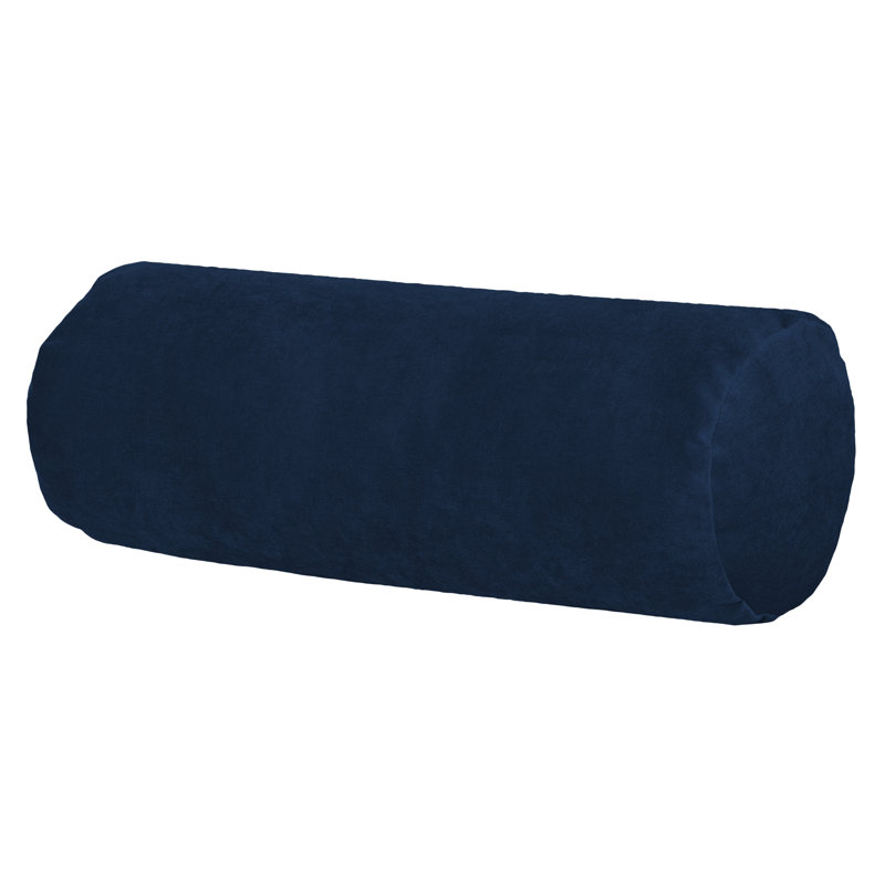 Polyester Bolster Pillow with Removable Cover and Insert, Midnight Blue