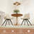 Dining Chairs Set of 6, Faux Leather Dining Room Chair, Metal Kitchen Chairs with  Mesh Texture and Black Sanded Legs, White-2071171153-2071171154