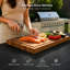Îlot de cuisine extérieur modulaire en acier inoxydable à 3 brûleurs 3 pièces avec barbecue, réfrigérateur et évier Akoah  