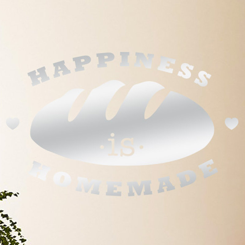 Wall Decal, Shiny Silver, Large
