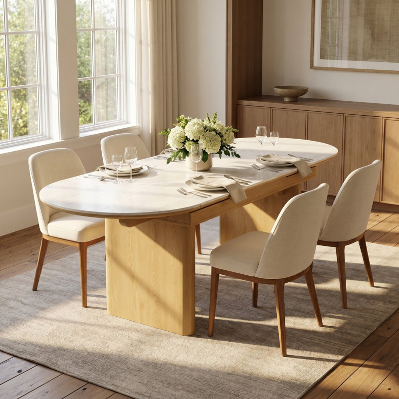 Table de salle à manger extensible de 51 à 79 po Modern Modern