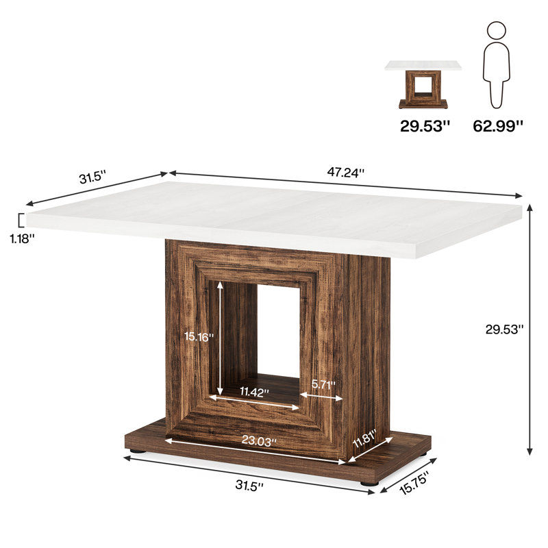 47'' Farmhouse Dining Table for 4