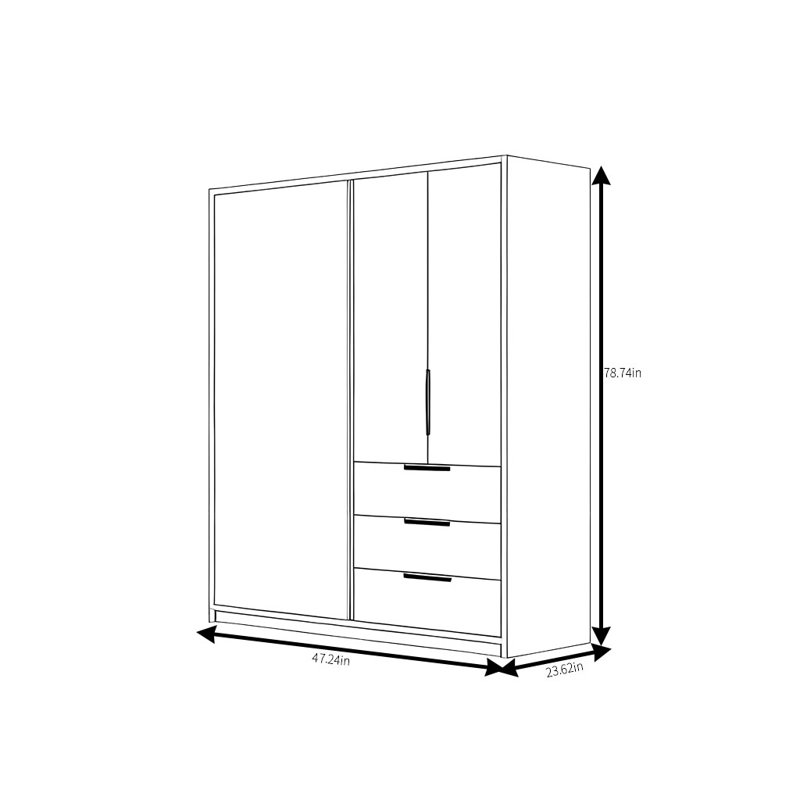 Mattos, H 78,74 po x l 47,24 po x P 23,62 po
