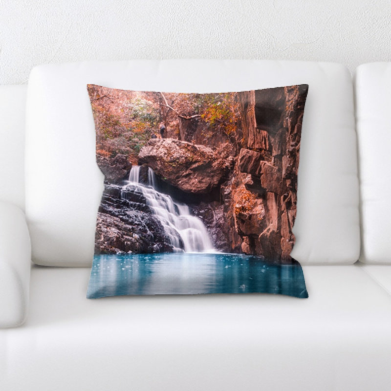 Waterfall Microsuede Reversible Throw Pillow