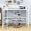 Lit mezzanine simple en bois avec échelle-1444031919