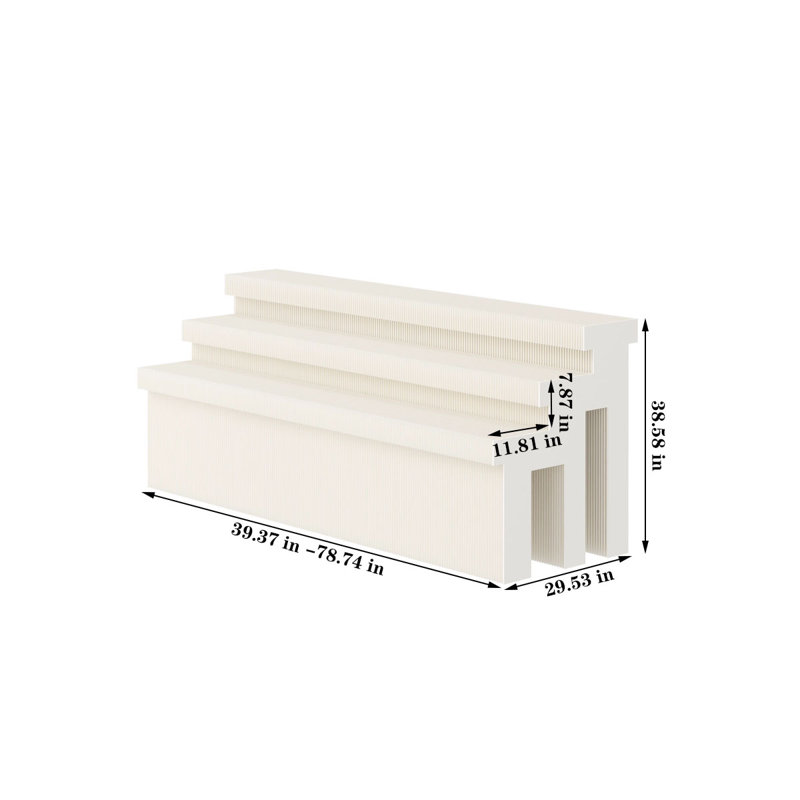 Meuble d'exposition multi-niveaux - Vitrine pliable et légère pour événements, H 38,58 po x l 78,74 po x P 29,53 po