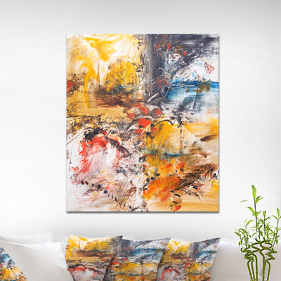« mixed abstract paint », reproduction de peinture à l’huile sur toile tendue