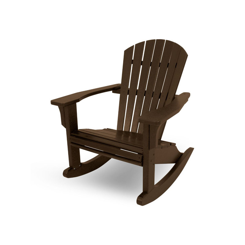 POLYWOOD Seashell Rocking Chair, Mahogany