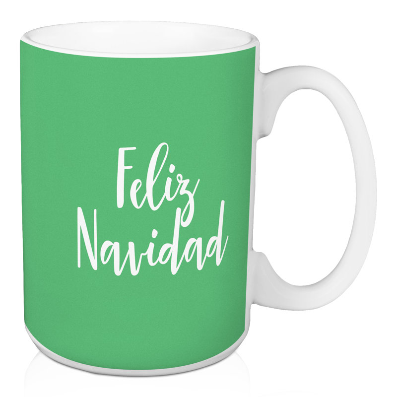 Grande tasse à café feliz navidad Hankerson, Vert clair