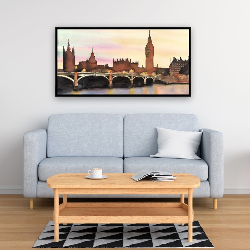 Coucher de soleil sur le Big Ben, reproduction sur toile