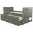 Nailsworth Twin 3 Drawer Solid Wood Mate's & Captain's Bed with Twin Trundle, Weathered Gray-247606611