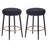 24.75'' Modern Counter Stools Set Of 2,Black Counter Stools With Iron Frame,Sponge Cushion,Footrest,Suitable For Kitchen/Bedroom/Dining Room-1077604064-1077604067