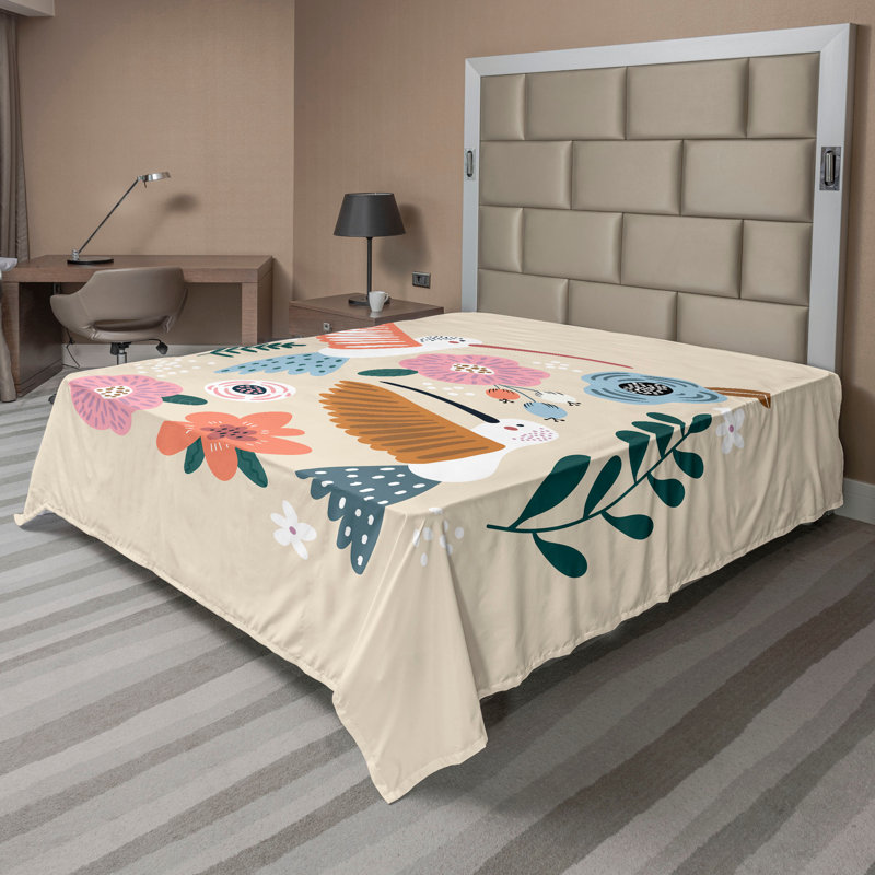 Drap plat Ambesonne, King Flat Sheet