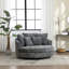 Fauteuil demi-tonneau rembourré avec housse-1835901390