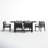 Trosclair 7 Piece Outdoor Patio Dining Table Set in Aluminum with Grey Cushions-104596852
