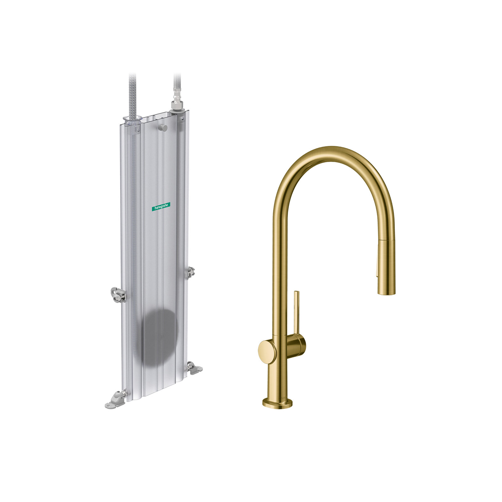 Hansgrohe Talis N Higharc Pull-Down Faucet, Brushed Gold Optic