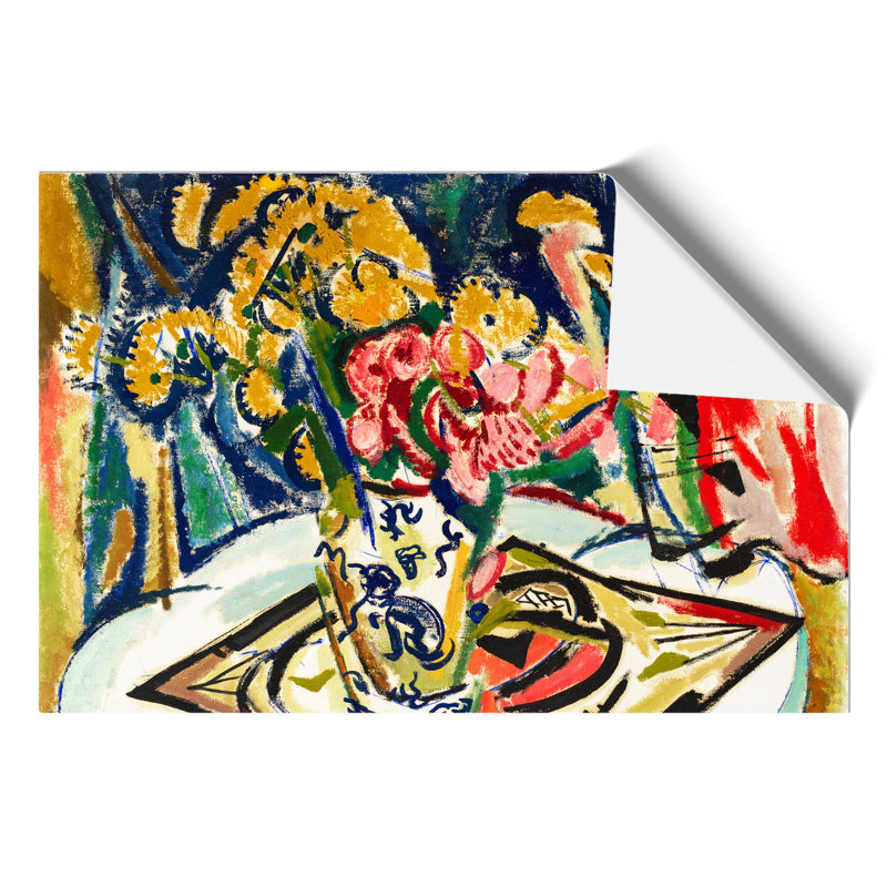 Flowers On A Table Vol.1 by Henry Lyman Sayen - No Frame Painting, 30cm H x 42cm W x 0.1cm D