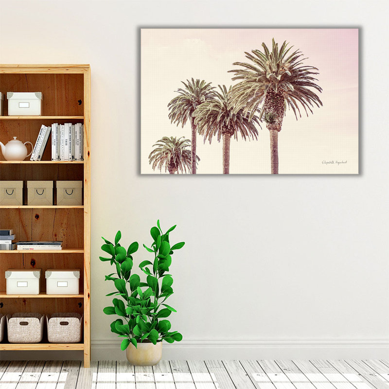 Pastel Palms - reproduction d'art sur toile, H 20 po x l 30 po