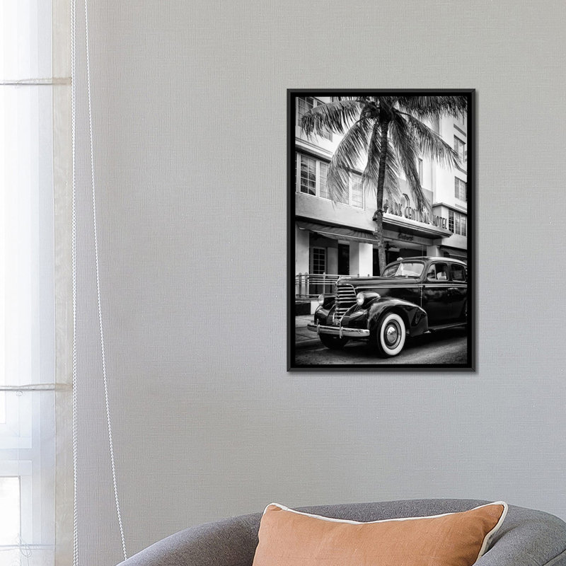 « rétro voiture », reproduction de photo sur toile tendue, "philippe hugonnard, district déco district", Pas de tapis