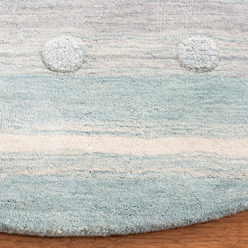 Gosselin Kids Hand Loomed Wool Rug, Round 5'